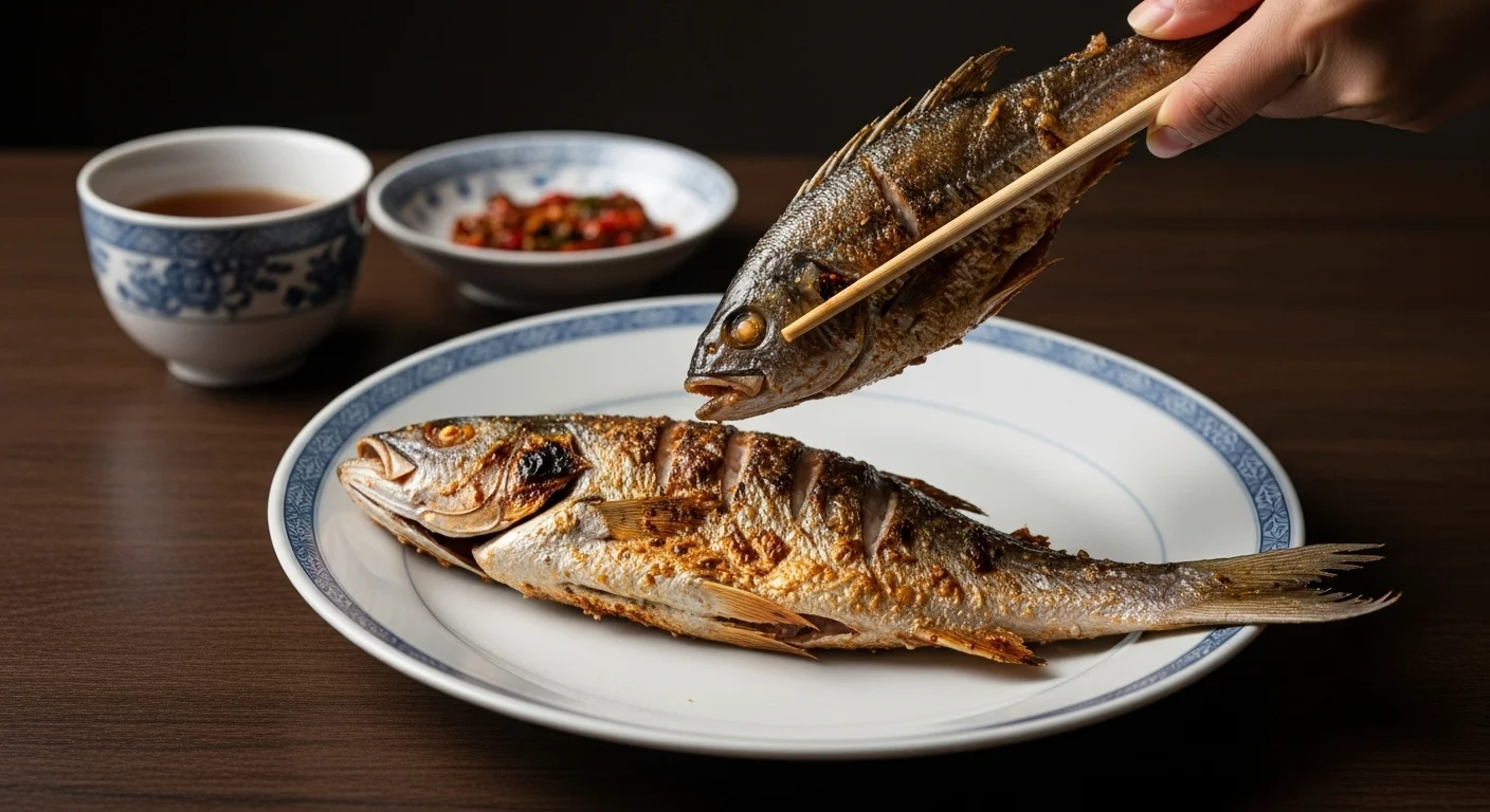 Quick Chinese grilled fish without eggs