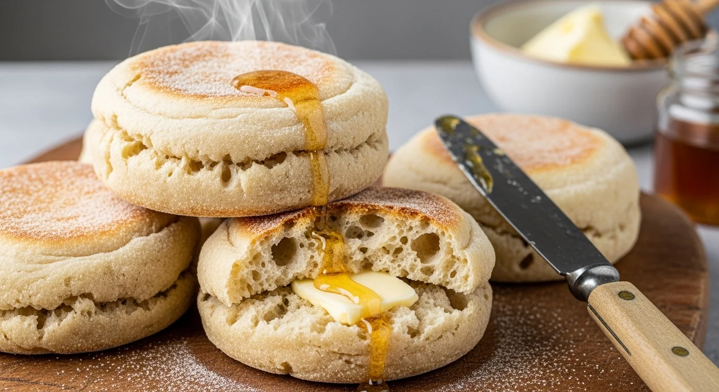 Easy Sourdough English Muffins (Perfect Nooks & Crannies)