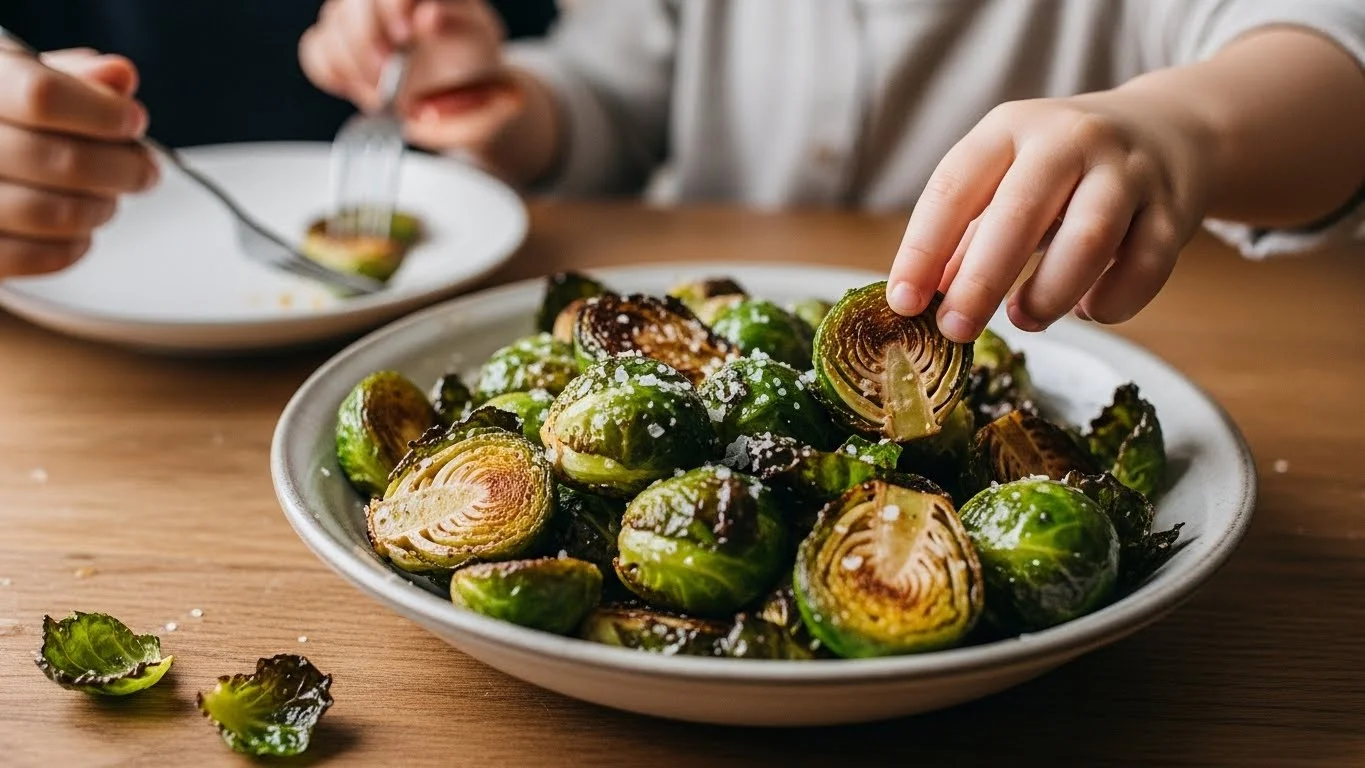 Crispy Air Fryer Brussels Sprouts (Even Kids Love These)