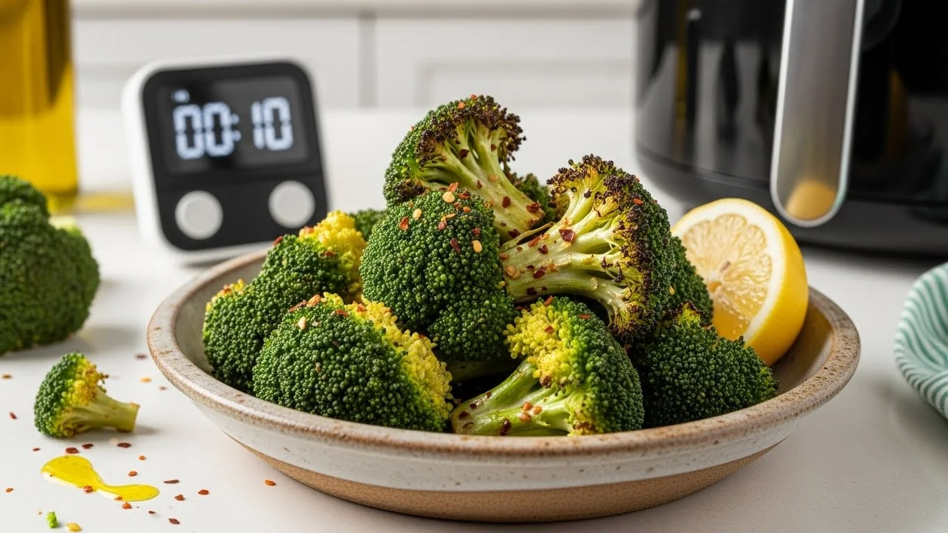 The Best Air Fryer Broccoli Recipe (A 10-Minute Side)