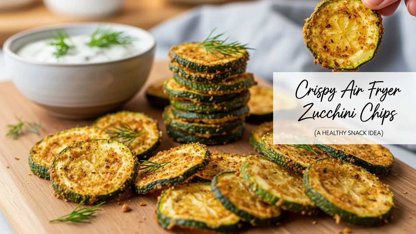 Crispy Air Fryer Zucchini Chips (A Healthy Snack Idea)