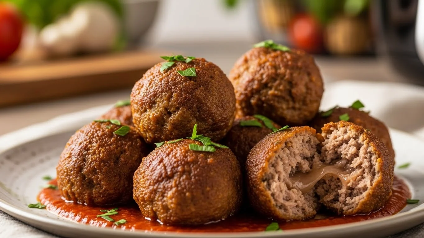 Easy Air Fryer Meatballs (Juicy & Quick)