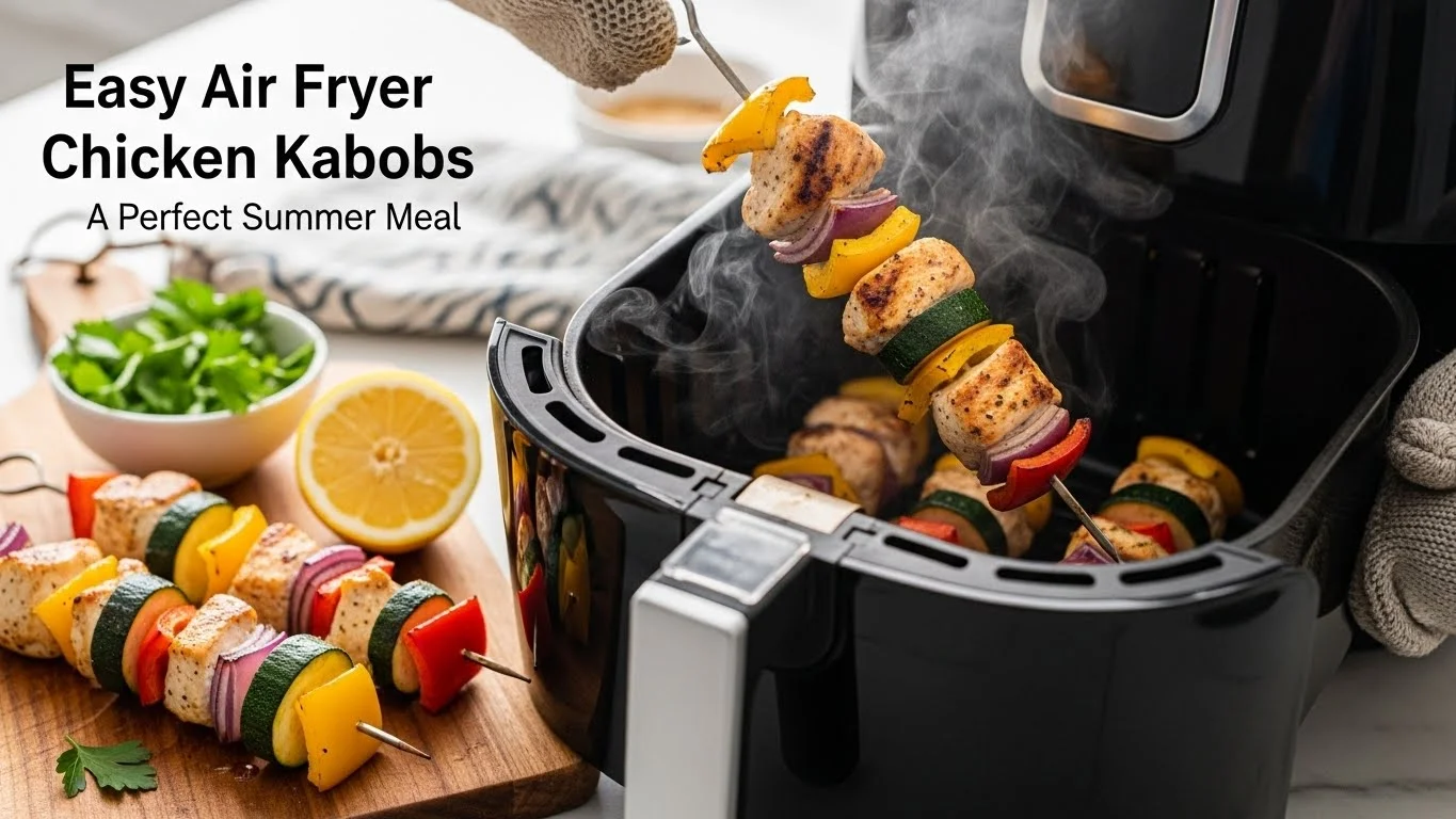 Easy Air Fryer Chicken Kabobs (A Perfect Summer Meal)