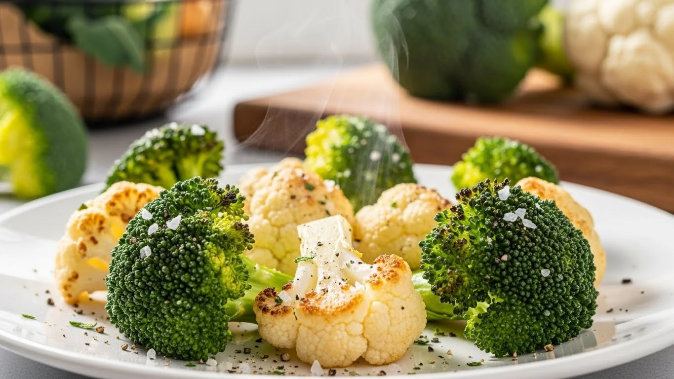 Air Fryer Broccoli And Cauliflower (A Quick Veggie Combo)