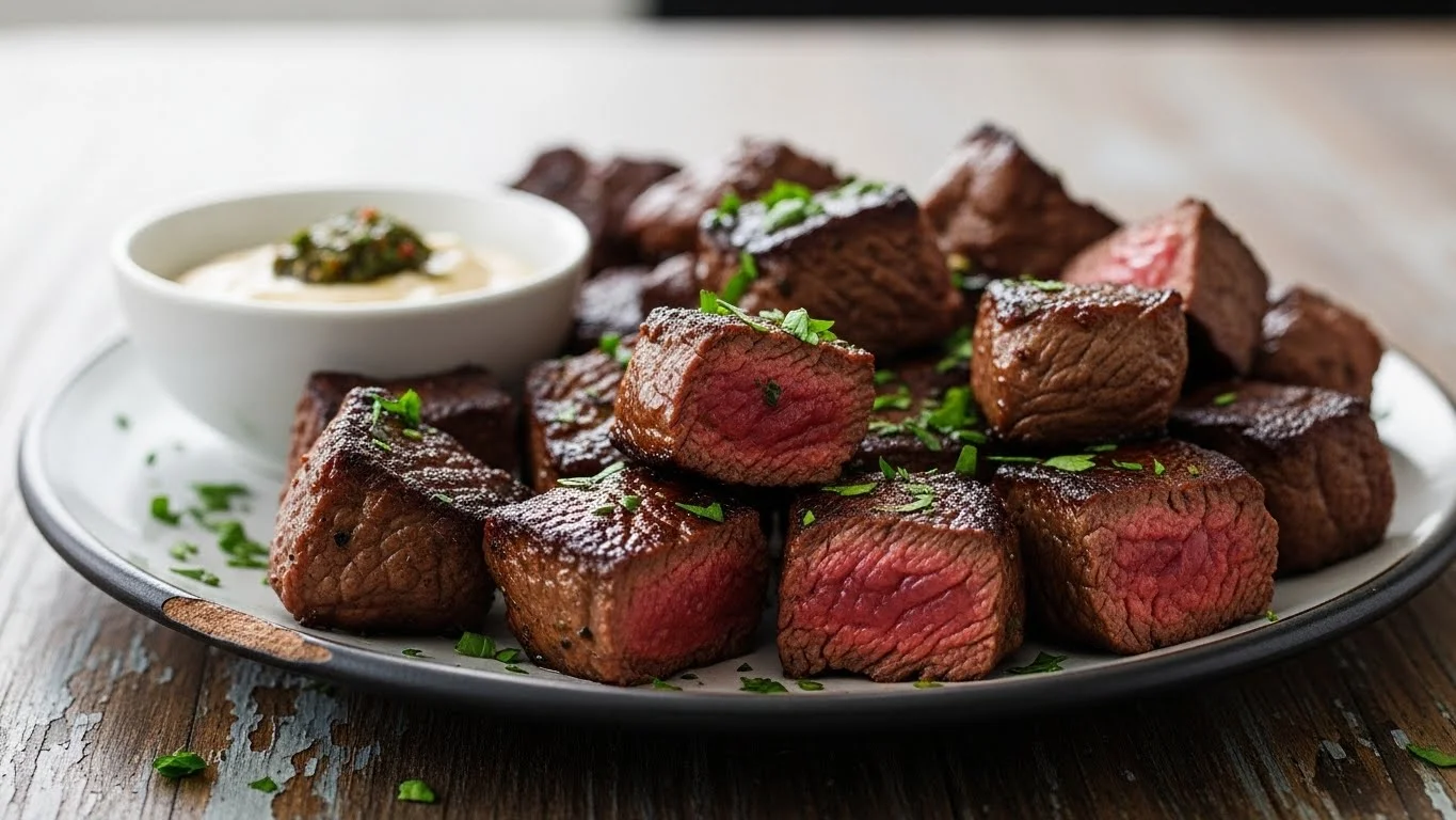 Juicy Air Fryer Steak Bites (A 10-Minute Appetizer)