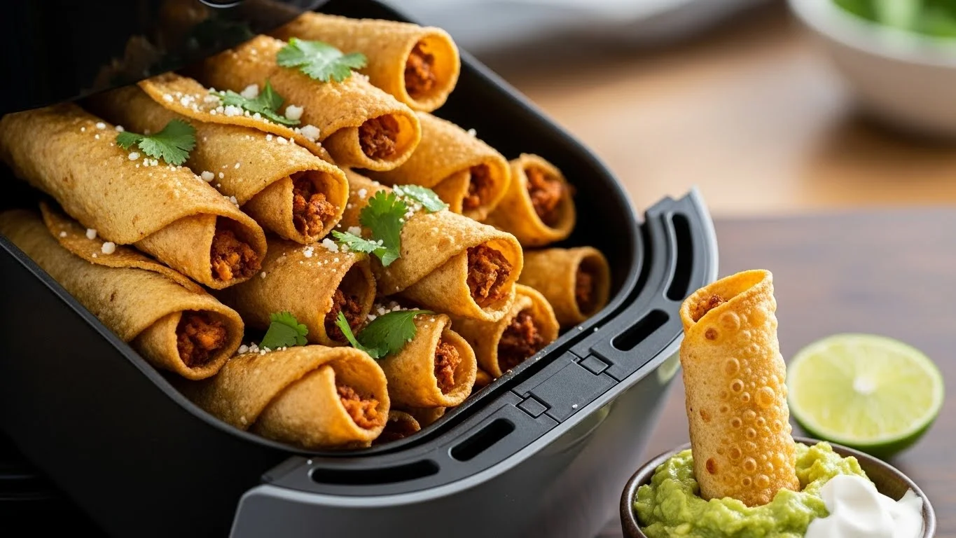 Crispy Air Fryer Taquitos (A Quick & Easy Meal)