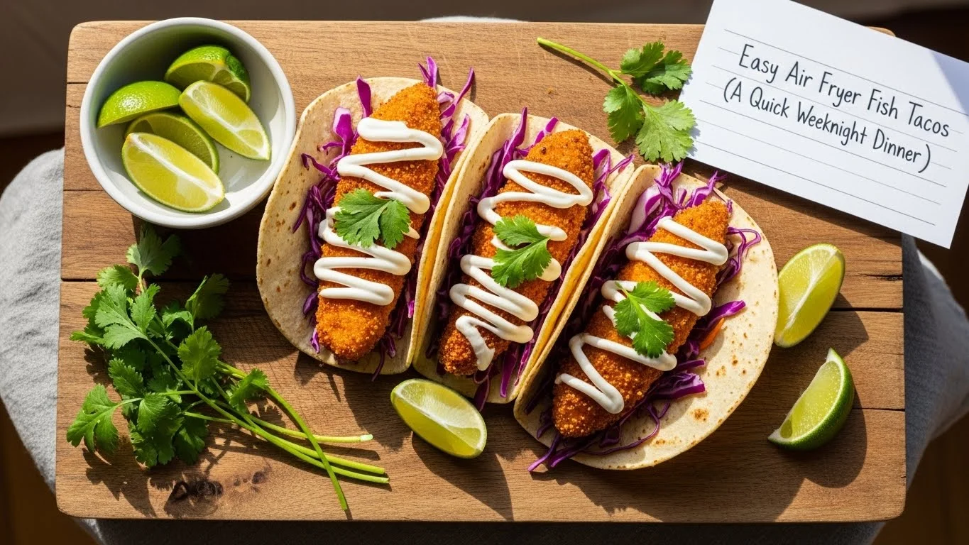 Easy Air Fryer Fish Tacos (A Quick Weeknight Dinner)