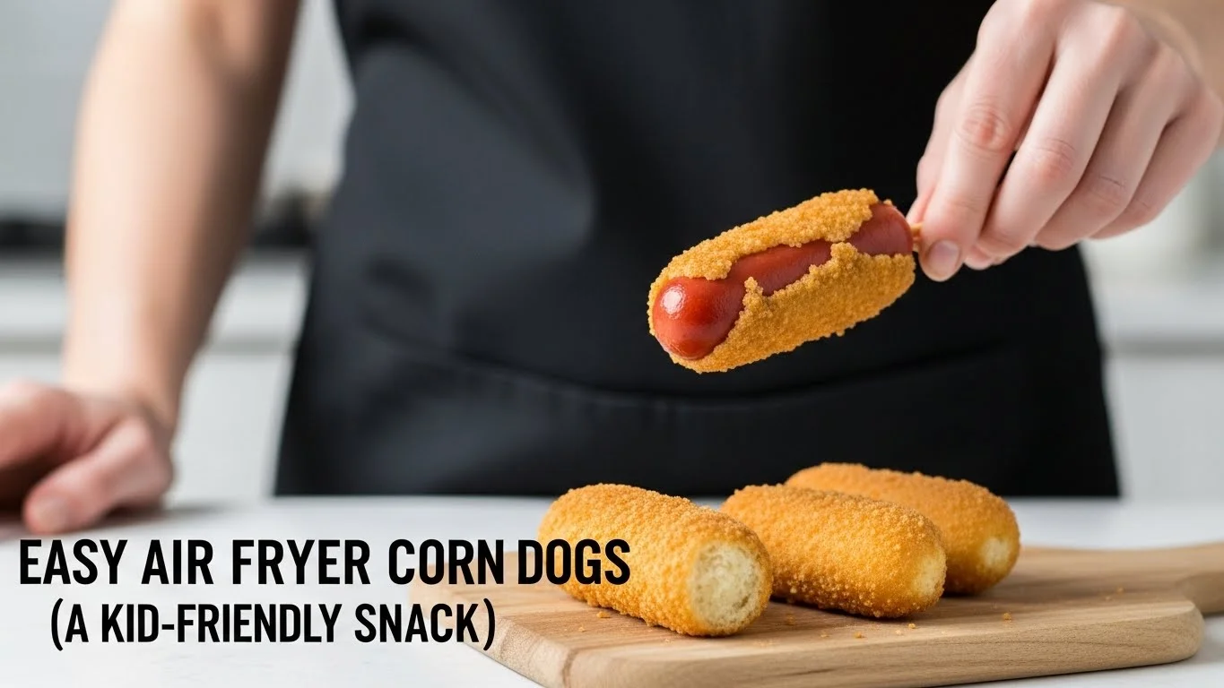 Easy Air Fryer Corn Dogs (A Kid-Friendly Snack)