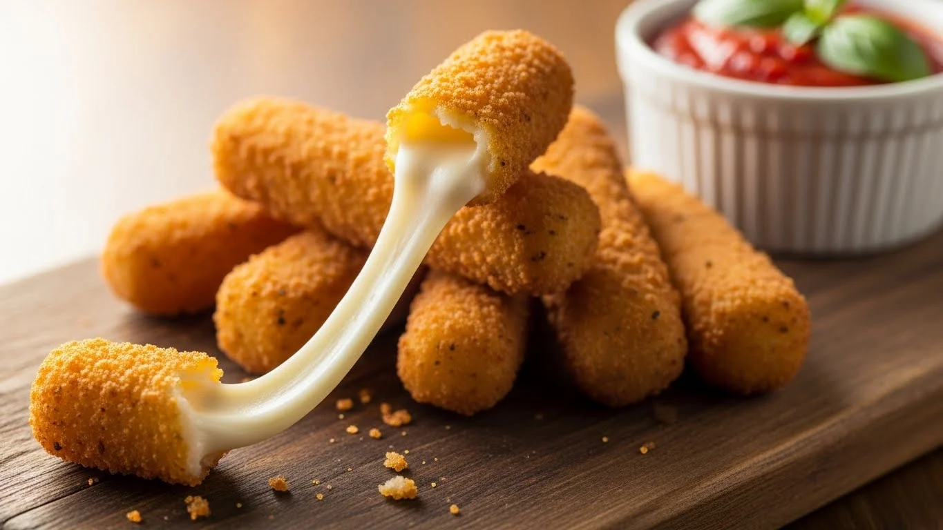 The Best Air Fryer Mozzarella Sticks (Perfectly Gooey)