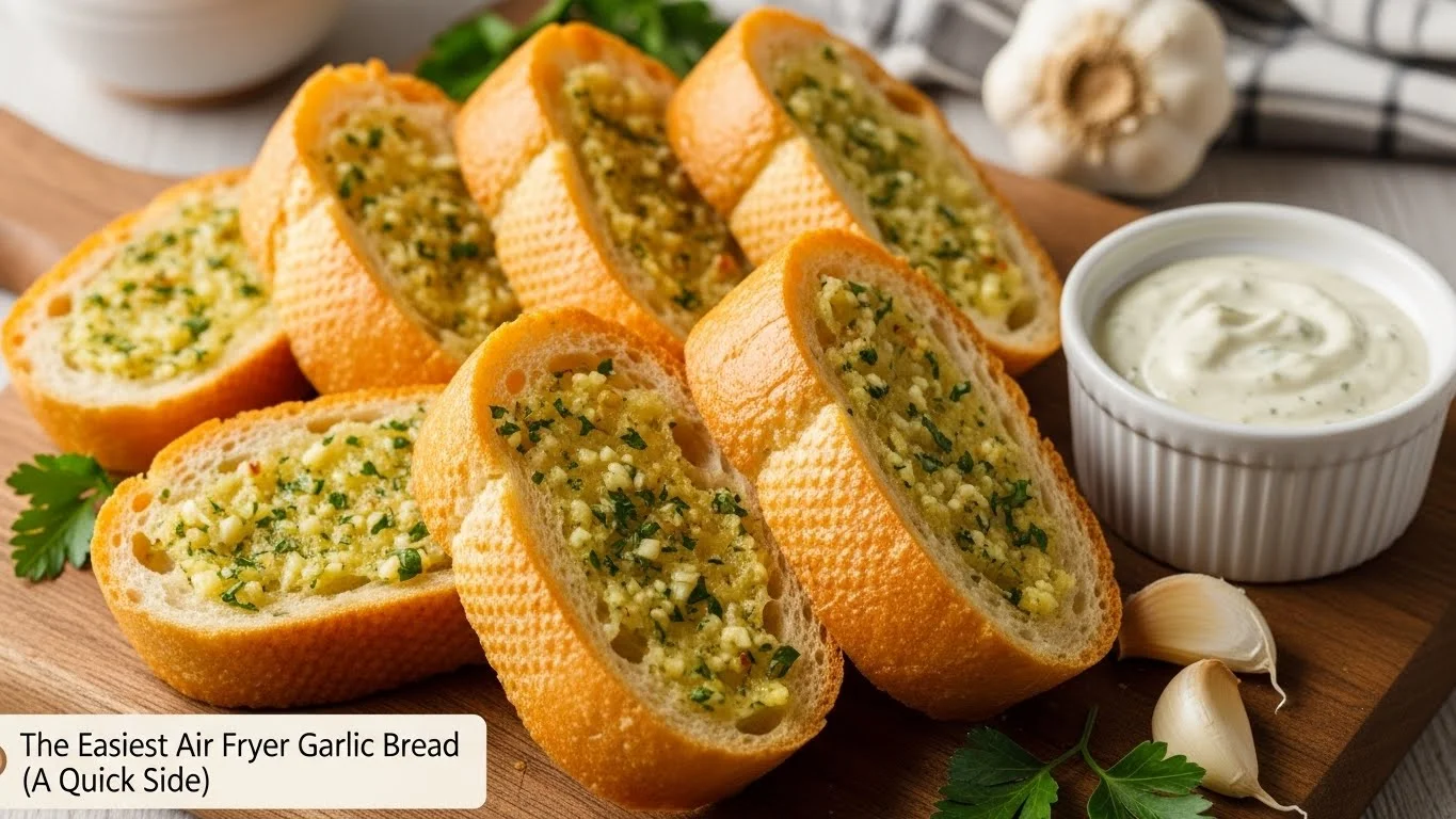 The Easiest Air Fryer Garlic Bread (A Quick Side)