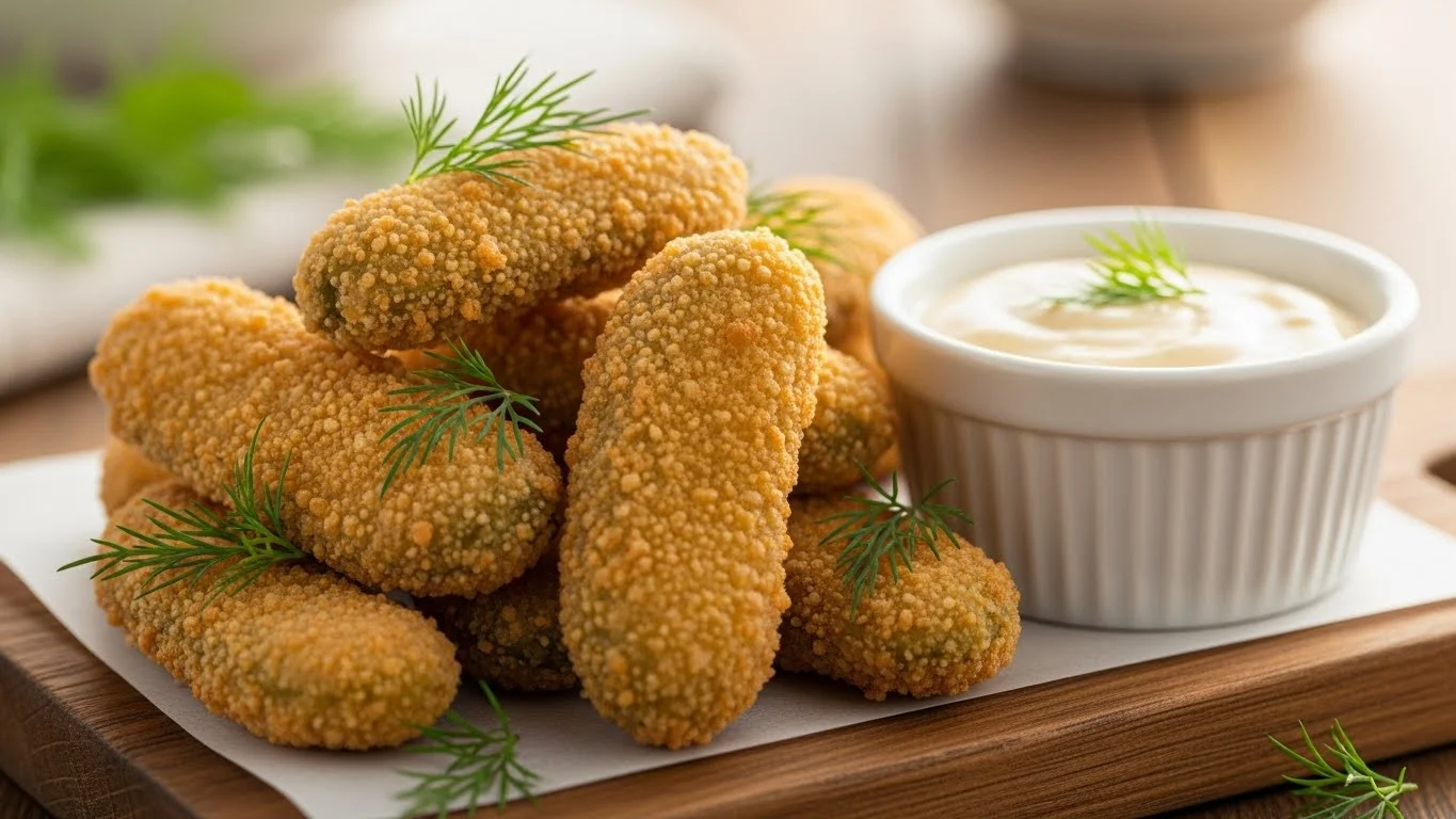 The Best Air Fryer Fried Pickles (A Tangy, Crispy Snack)